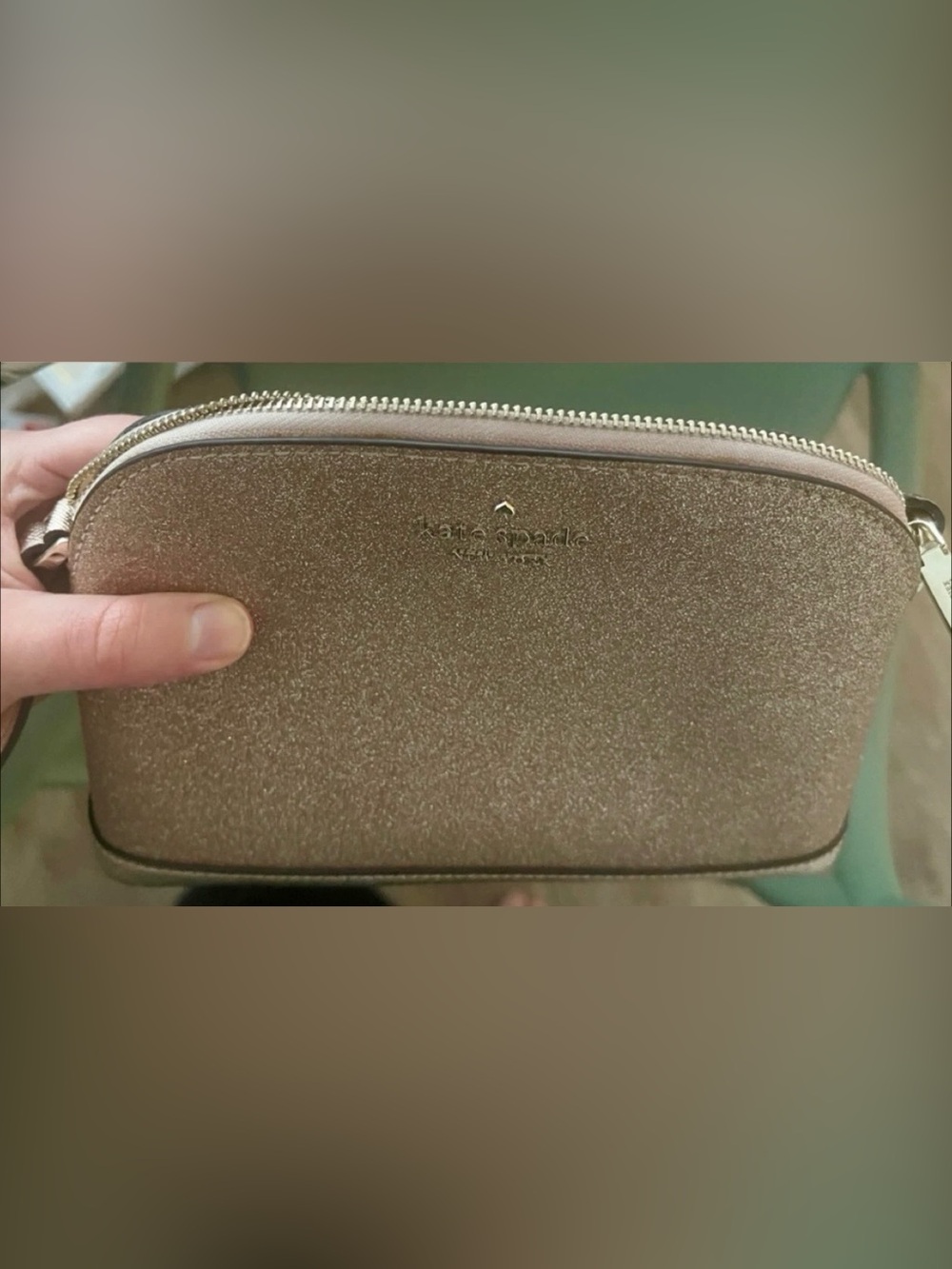 Kate Spade Rose Gold Tinsel Dome Glitter Crossbody Bag - Picture 5 of 11